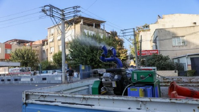 Buca'da Beyaz Sineklerle Mücadele İçin İlaçlama Başlatıldı