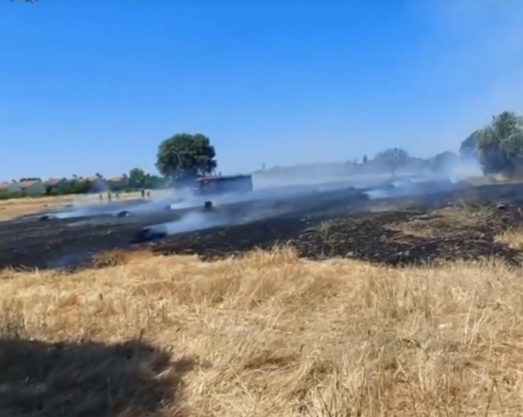 Salihleraltı Cumhuriyet Sitesi Önündeki Yangın Korkuttu